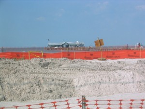 Anna Maria City Pier boardwalk construction