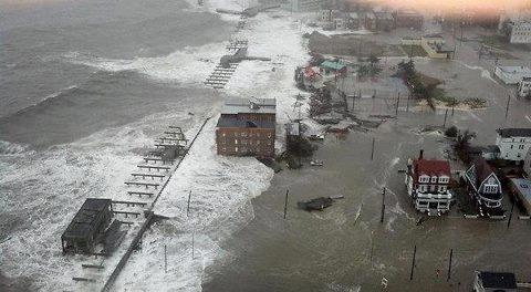 Hurricane Sandy landfall