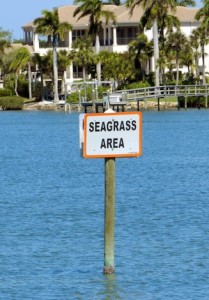 Sea grass Area informational sign